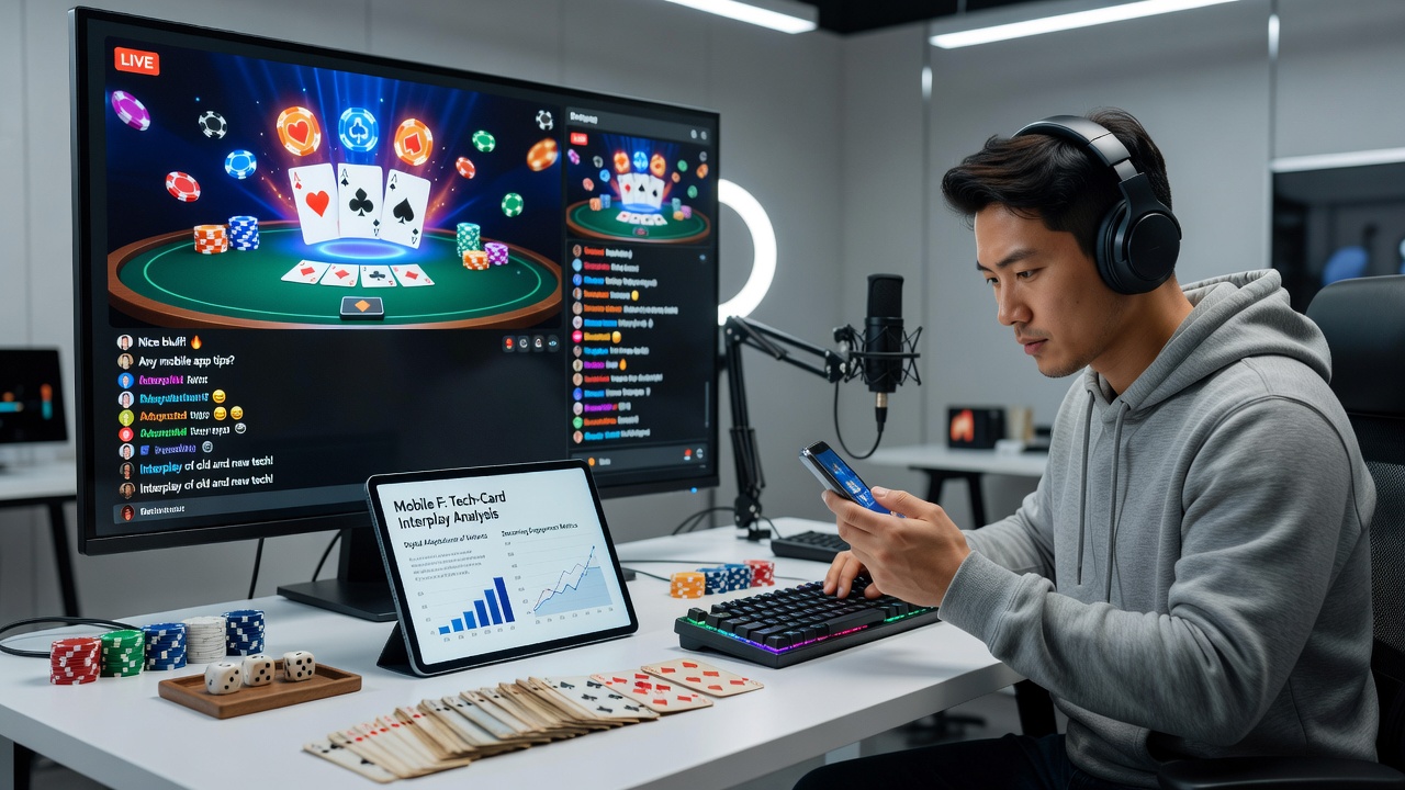 Mobiele interface met live streaming van kaartspellen en traditionele varianten